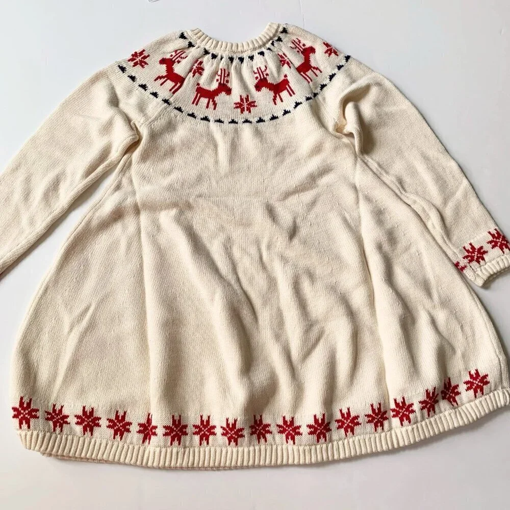 NEW Hanna Andersson Girl Fairisle Sweater Dress 6-7 years